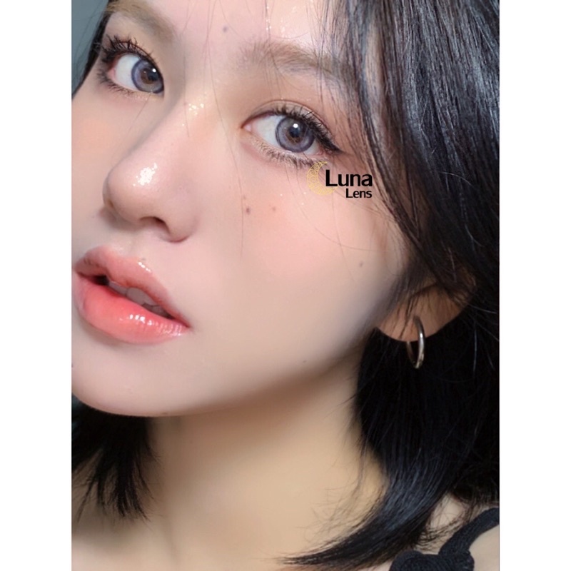 MỘT ĐÔI KÍNH ÁP TRÒNG MÀU XÁM TÍM PIZZA GRAY SIÊU ÊM SIÊU MỀM NỘI ĐỊA TRUNG QUỐC - LENS CÓ ĐỘ CẬN