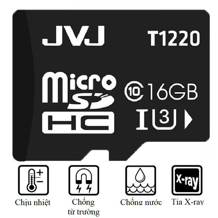 Thẻ nhớ JVJ 2G /4G /8G /16G /32G /64G U3 Class 10 - BH 1 năm, 1 đổi 1 - Chính Hãng