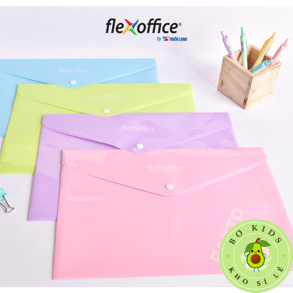 Bìa nút Pazto màu Pastel A4 Thiên Long Flexoffice FO-CBF009 các loại bìa cúc, bấm để hồ sơ, tài liệu, lưu trữ giấy tờ