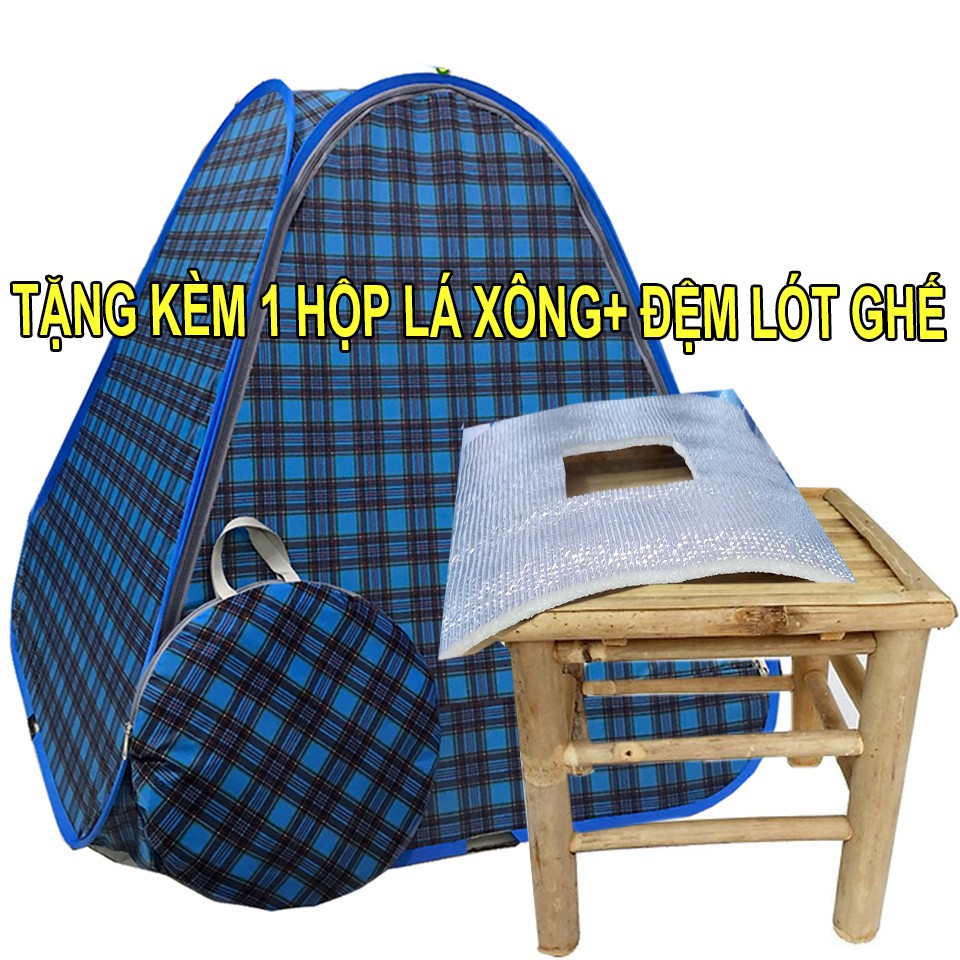 Combo lều xông hơi tự bung cáo cấp kèm ghế xông vùng kín