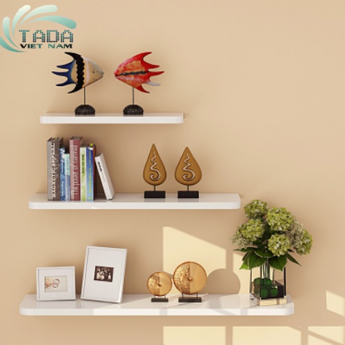Thanh ngang treo tường bo viền đa năng để đồ trang trí phòng khách, phòng ngủ chất liệu gỗ MDF cao cấp mã TADA-KG2