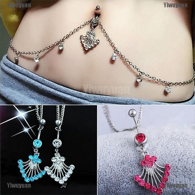 Khuyên Rốn Phối Dây Xích Thời Trang Cá Tính