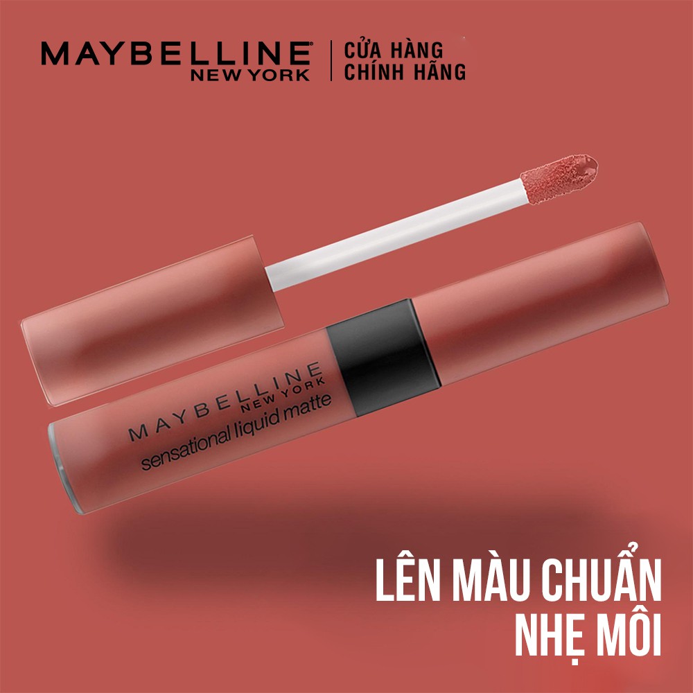 Son Kem Lì Nhẹ Môi Phiên Bản Tông Đất Maybelline New York Sensational Liquid Matte The Nudes Lipstick 7ml