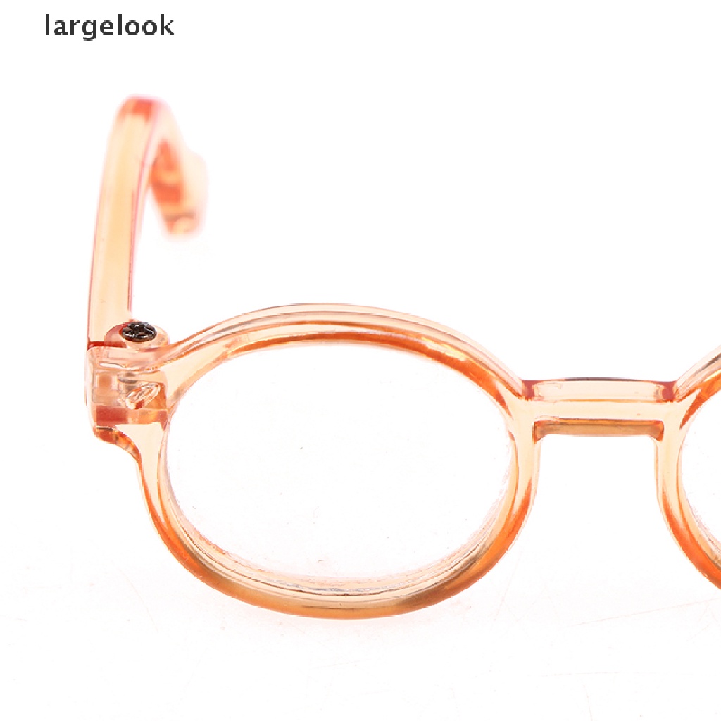 Kính mắt gọng tròn phối lông xù phong cách độc đáo 6.5 / 9.5cm