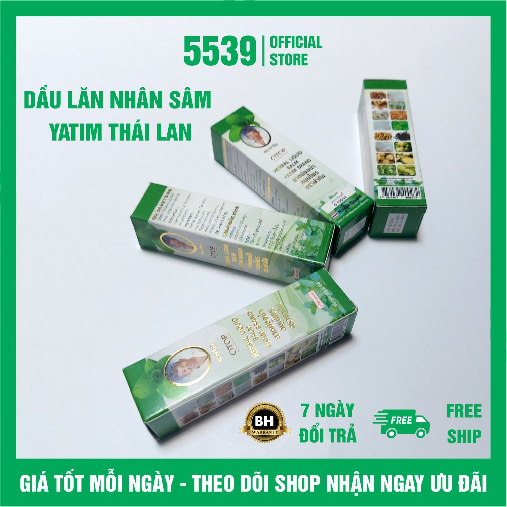 Dầu sâm thái lan, dầu lăn thái lan chính hãng Yatim 16 vị dung tích 8 ml hàng nội địa Thái chữ nhủ vàng - Shop 5539