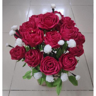 Giấy nhún ,nhăn làm hoa hamade loại thái