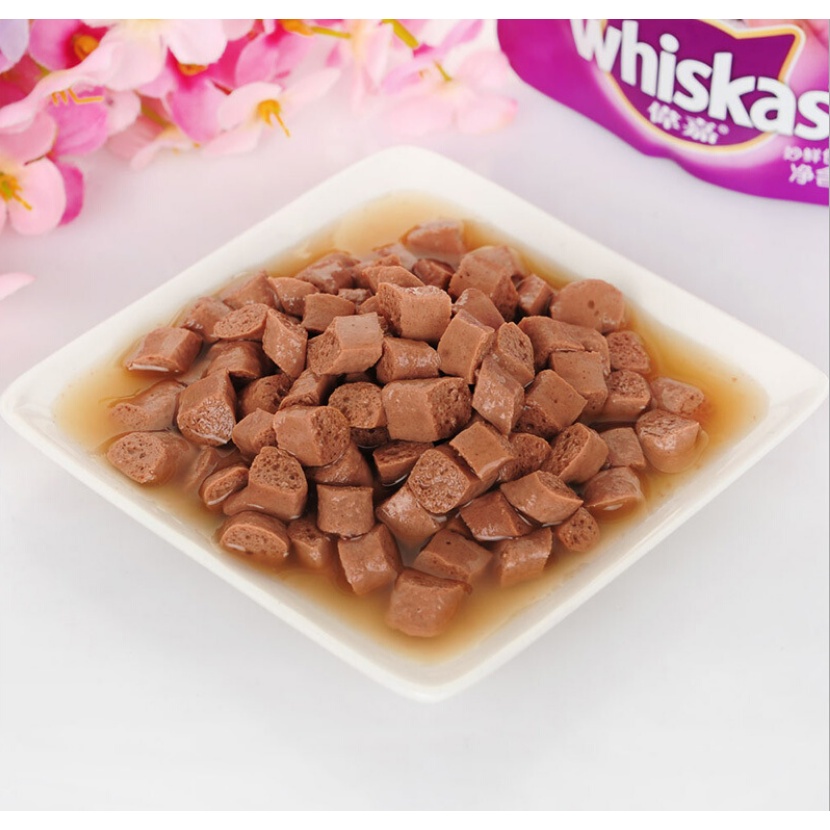 [HCM] Thức ăn tươi cho mèo Whiska cung cấp dinh dưỡng cho thú cưng 2-12 tháng tuổi 85g/gói