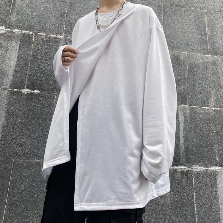 Long-sleeved T-shirt loose Korean style split design | BigBuy360 - bigbuy360.vn