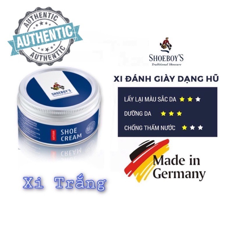 nước bàn Xi Đánh Giày Dạng Kem Màu Trắng SHOEBOY'S (SR-01) - Xi Làm Sạch Giày, Chăm Sóc Giày Da, Xi Đánh Bóng Giày D