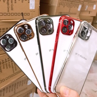 Ốp lưng iPhone 11 pro max (6.5 inch) viền màu bảo vệ camera