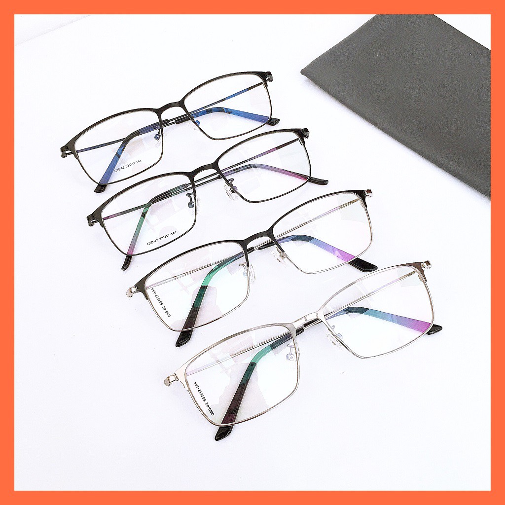 [Mã SKAMCLU7 giảm 10% cho đơn từ 0Đ] Gọng Kính kim loại vuông G90-42 nhận cắt mắt viễn, loạn, cận | BigBuy360 - bigbuy360.vn