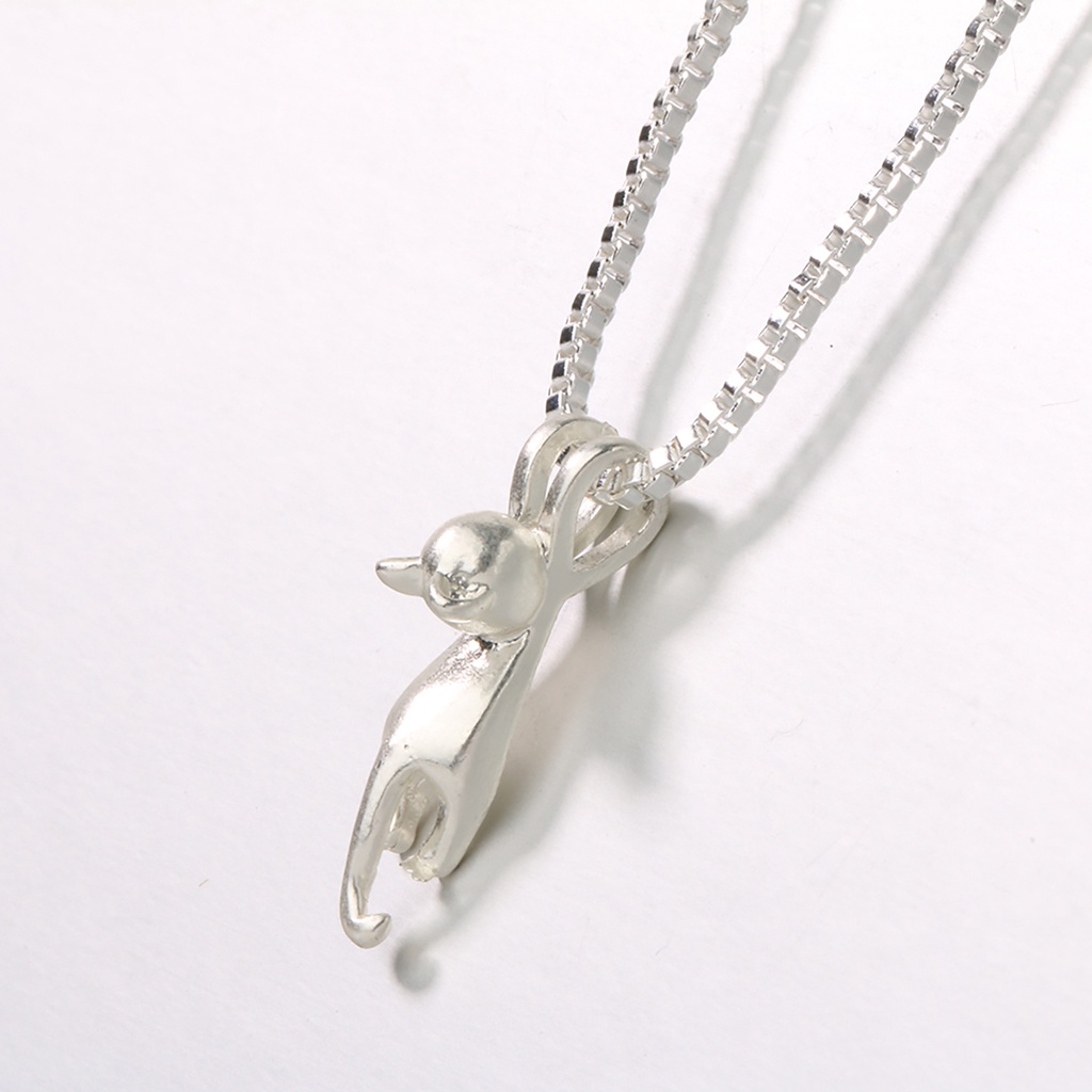 Dây chuyền mạ bạc 925 hình mèo xinh xắn