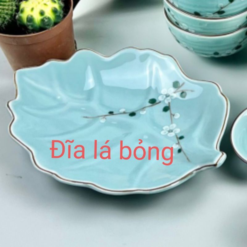 Bán lẻ bộ bát đĩa men xanh.Hàng sứ Bát Tràng.