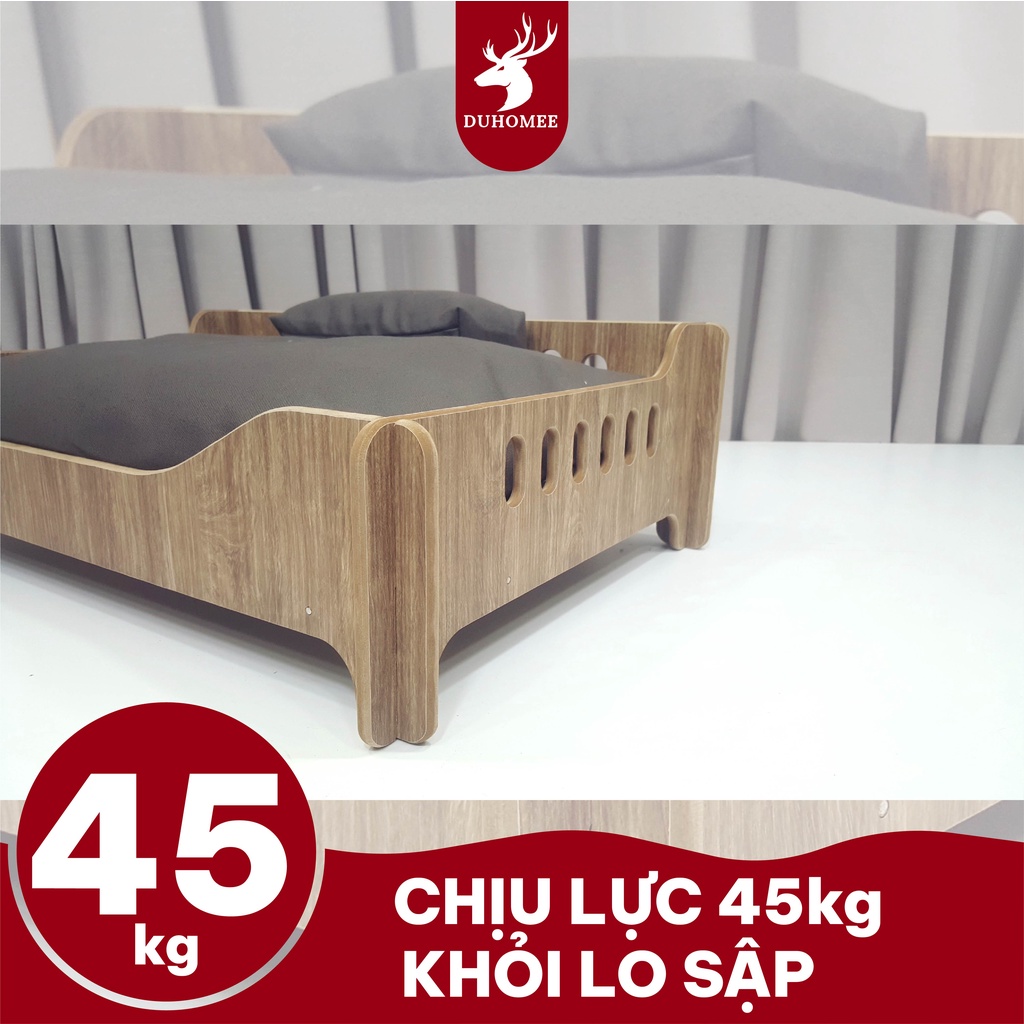 Giường chó mèo MAMAYA lắp ghép kèm đệm dành cho thú cưng thiết kế sang chảnh êm ái CATCA