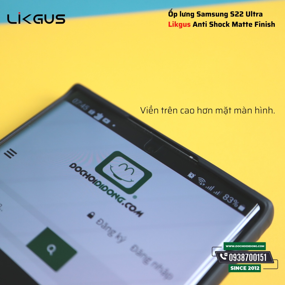 Ốp Lưng Samsung S22 + Plus Ultra 5G Likgus Lưng Nhám Viền Dẻo Chống Sốc