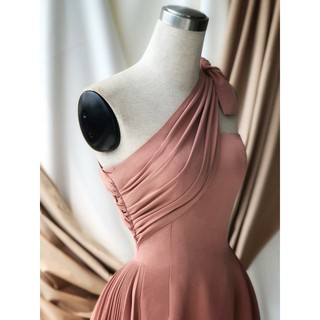 Đầm dự tiệc dáng xòe lệch vai nơ Selena Dress siêu hot