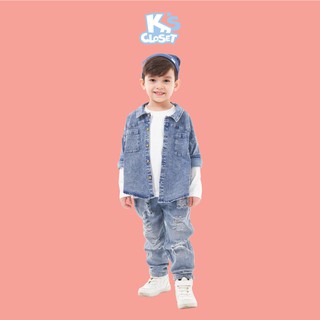 Áo sơ mi bò dài tay cho bé trai k's closet b023tef