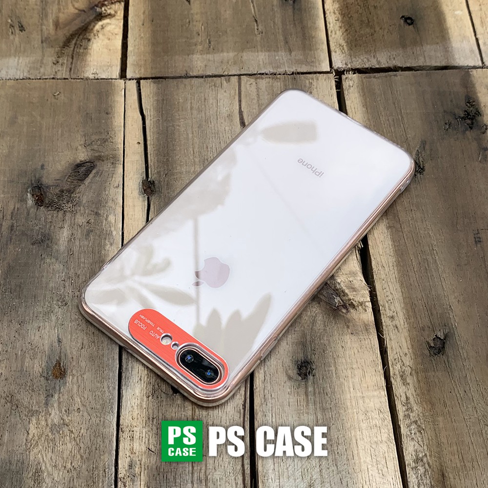 Ốp lưng bảo vệ camera dành cho iPhone 7 Plus / iPhone 8 Plus - màu đỏ - PS Case Phân Phối