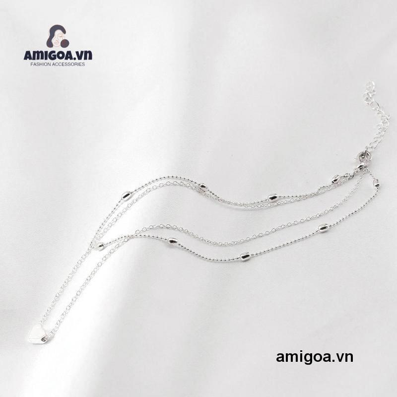 Vòng cổ Nhiều Lớp Mặt Hình Trái Tim Thời Trang Cho Nữ