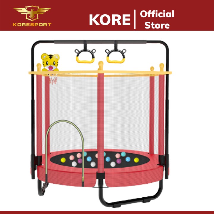 Nhà nhún nhảy lò xo cho bé, nhà bóng cho bé vận động thể thao 120x150cm