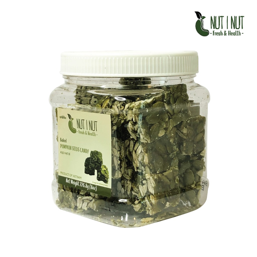 Kẹo hạt bí NUT I NUT sấy tự nhiên làm kẹo hũ 226.8 gram