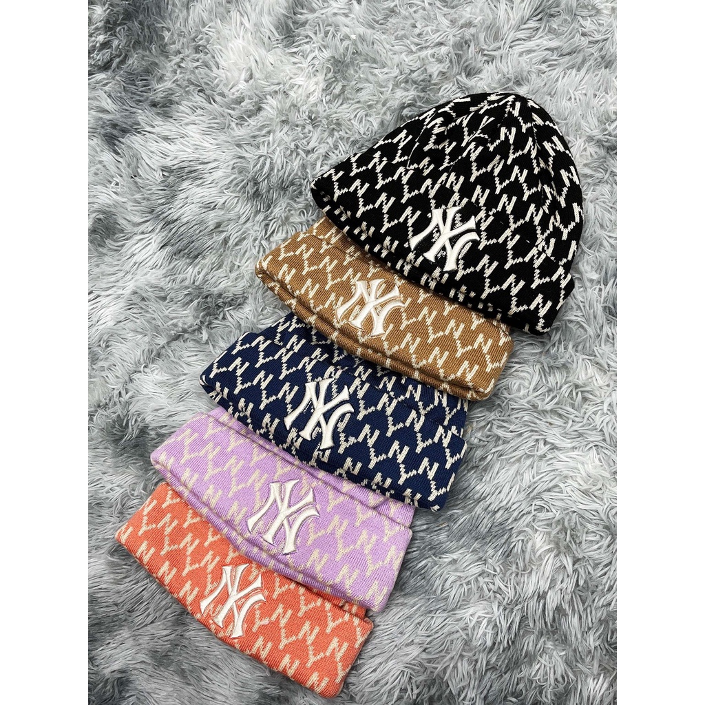 Mũ Len Thời Trang Thêu NY Monogram Beanie N72