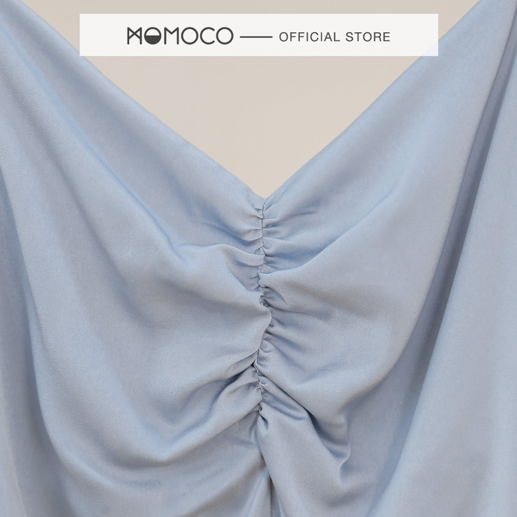 Váy Maxi Hai Dây MOMOCO Nhún Ngực Xẻ Tà Nhiều Màu Chất Liệu Lụa Mềm Mịn M2767