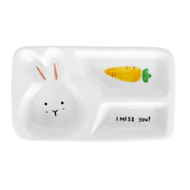 Khay sứ ăn dặm cho bé hình thú