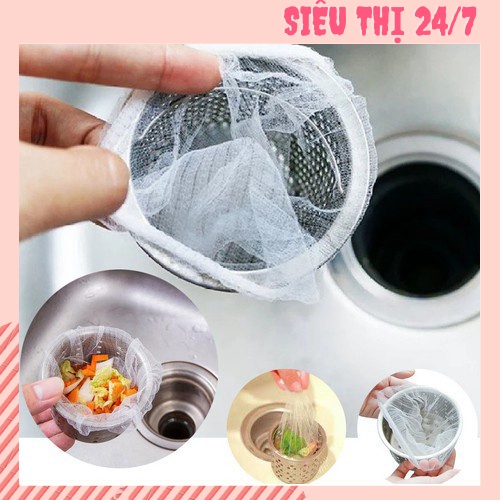 Combo 30 - 100 Túi Lọc Rác, Lọc Rác Thức Ăn Thừa Thông Minh Cho Bồn Rửa Chén Bát 1327