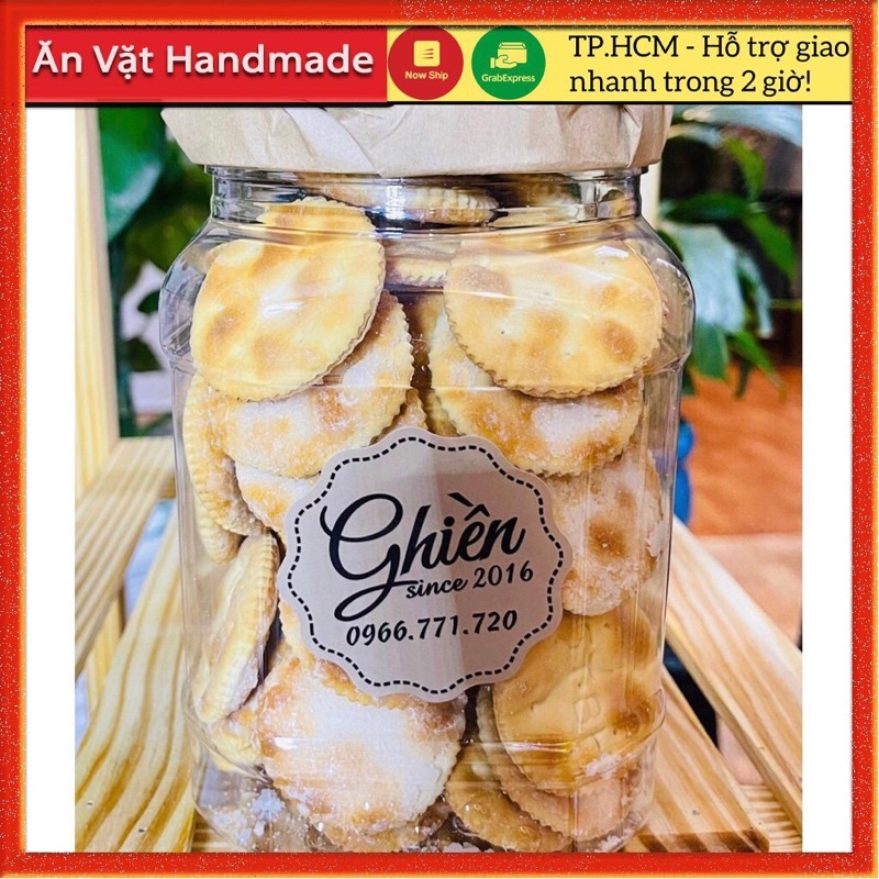 500gram Bánh lạt đường tròn vuông, Bánh của tuổi thơ, Đồ ăn vặt Sài Gòn