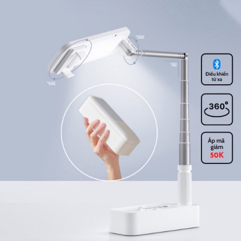 Đèn Livestream Bán Hàng Gập Gọn Stand Box V6 Xoay 360 Độ Đa Năng Có Điều Khiển Từ Xa - Bảo Hành 12 Tháng