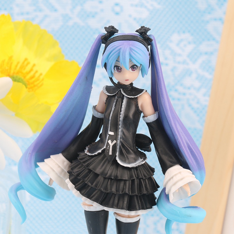 Mô hình ca sĩ ảo Hatsune Miku bằng PVC hai mặt dành cho trang trí bánh kem