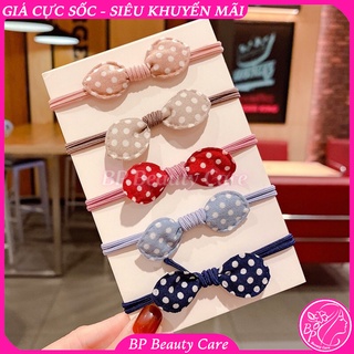 Cột Tóc Tai thỏ chấm bi Cute Đẹp Dễ Thương Phong Cách Hàn Quốc siêu đáng yêu cho bạn gái