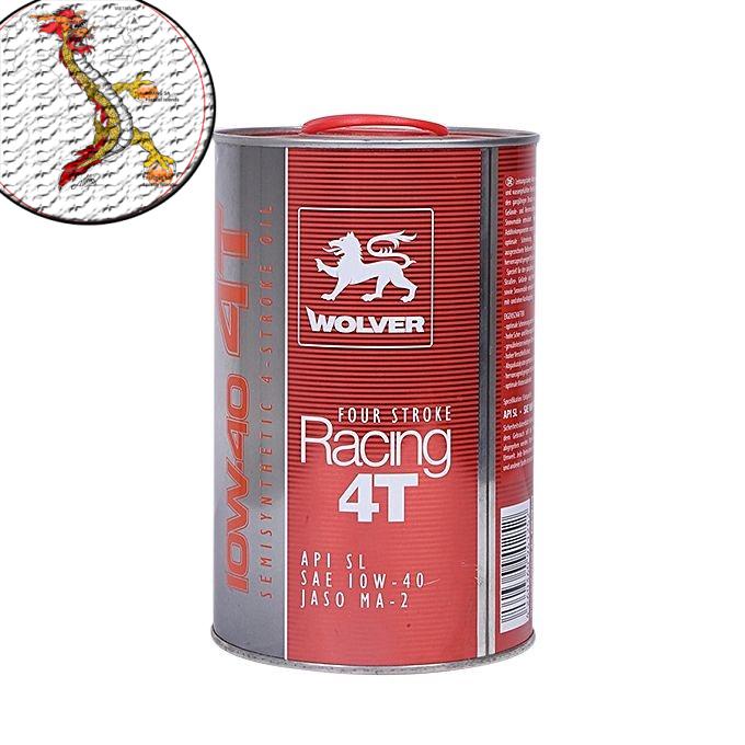 [Có sẵn]  Nhớt Wolver Racing 4T tổng hợp 10W40 lon 1L/800ml, nhớt xe máy/xe côn tay Wolver racing 10W40 giá rẻ