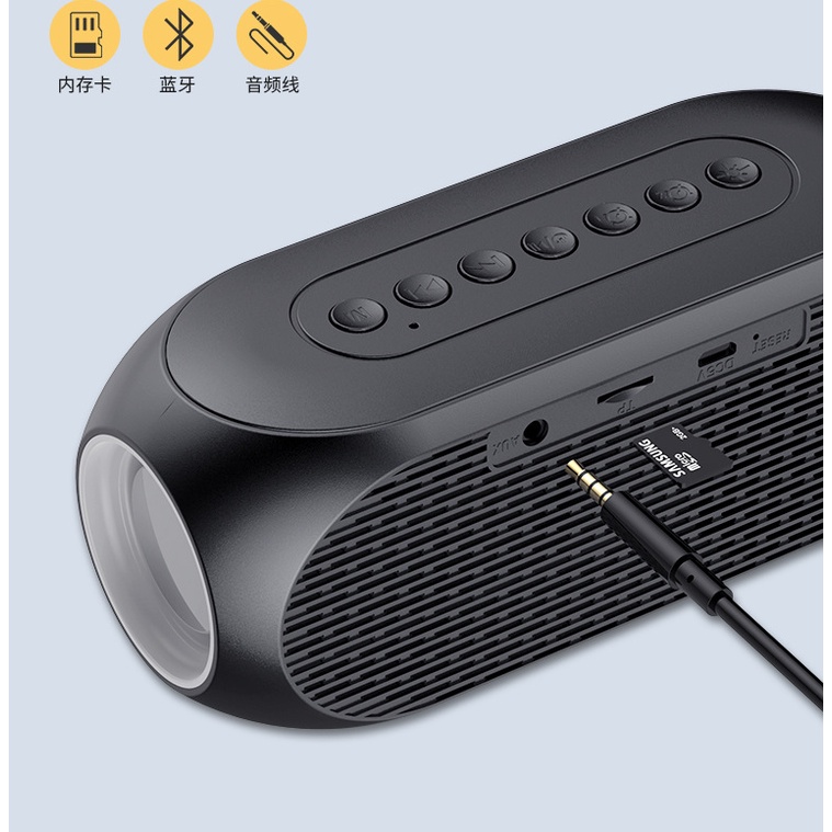 Loa không dây S8 kiêm đồng hồ báo thức bluetooth loa siêu trầm điện thoại có đèn LED nháy theo nhạc