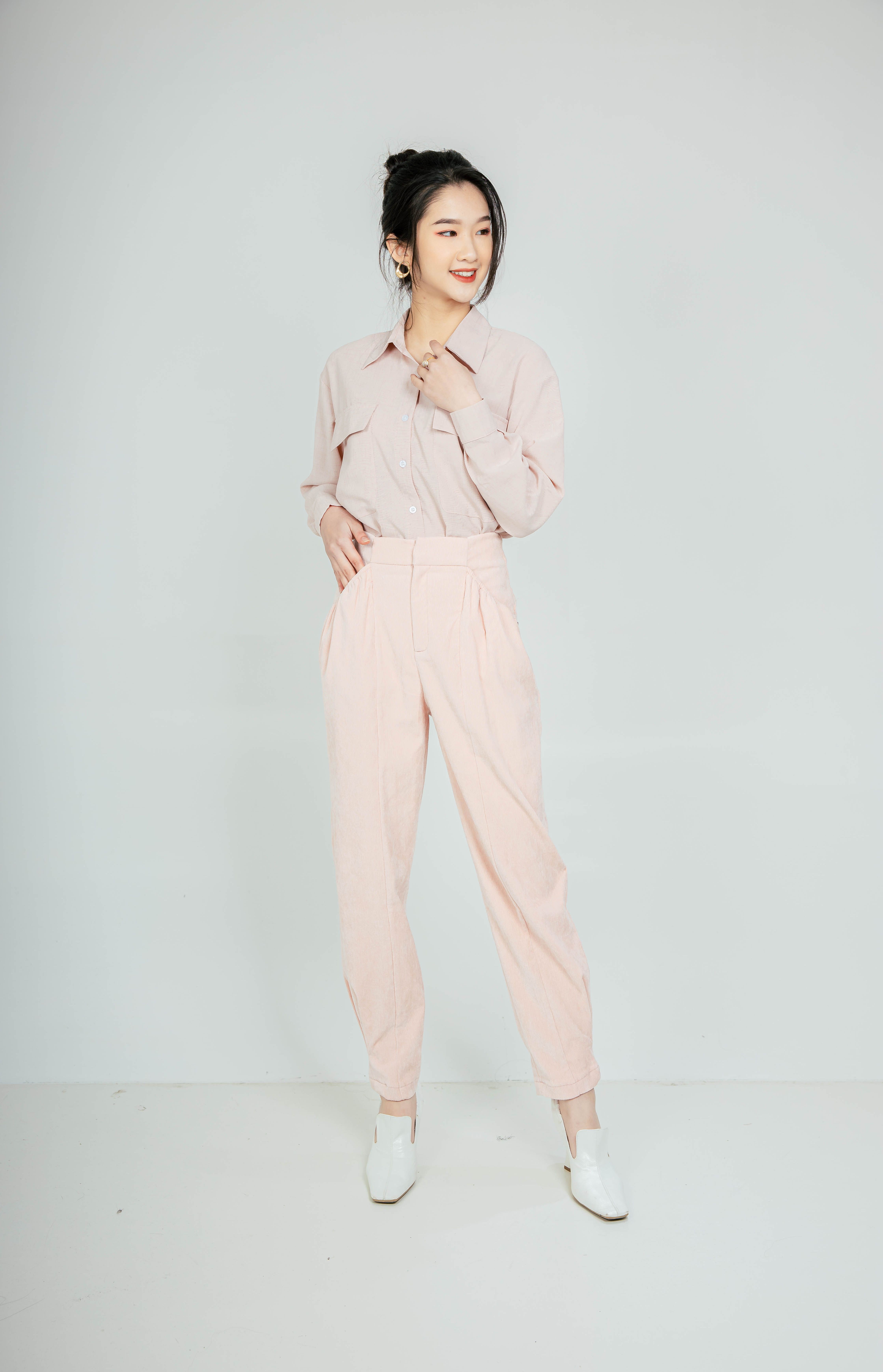Quần nhung baggy túi nhún CCHAT
