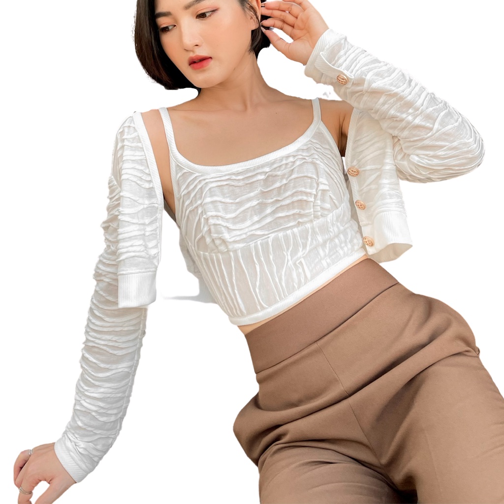 Áo khoác vải xoắn nút , Peace House Clothing