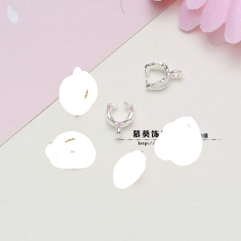 (10 cái) Kẹp gắn hạt size 7*10mm, Nguyên liệu làm trang sức cổ trang, nguyên liệu diy