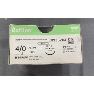 Chỉ phẫu thuật Dafilon 4/0 (giá 1 sợi, hộp 36 sợi)