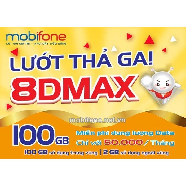 sim 8dmax mobifone 102gb duy trì 50k