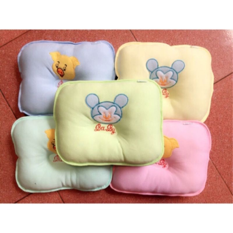 Gối Lõm Cotton Sơ Sinh Hằng Trang - 100% Cotton (nhiều màu)