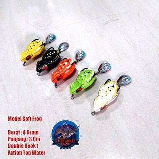 Mồi Câu Cá Hình Ếch Mềm 3Cm