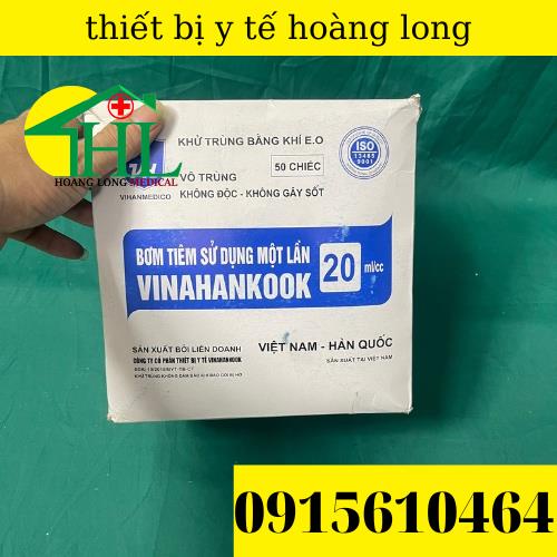 [Bán lẻ 10 chiếc] Bơm tiêm 1 lần Vinahankook 20 ml