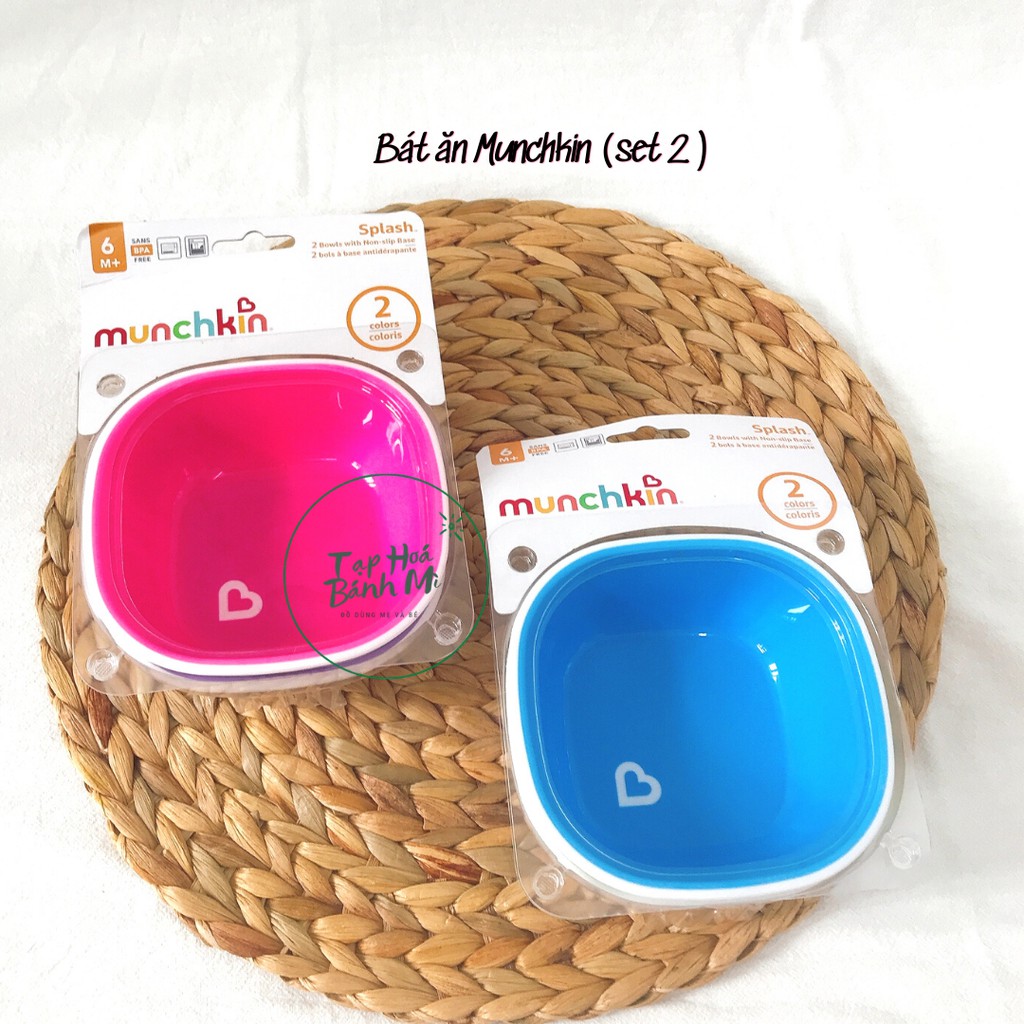 Bát ăn dặm chống trượt Munchkin (lẻ và set 2) cho bé