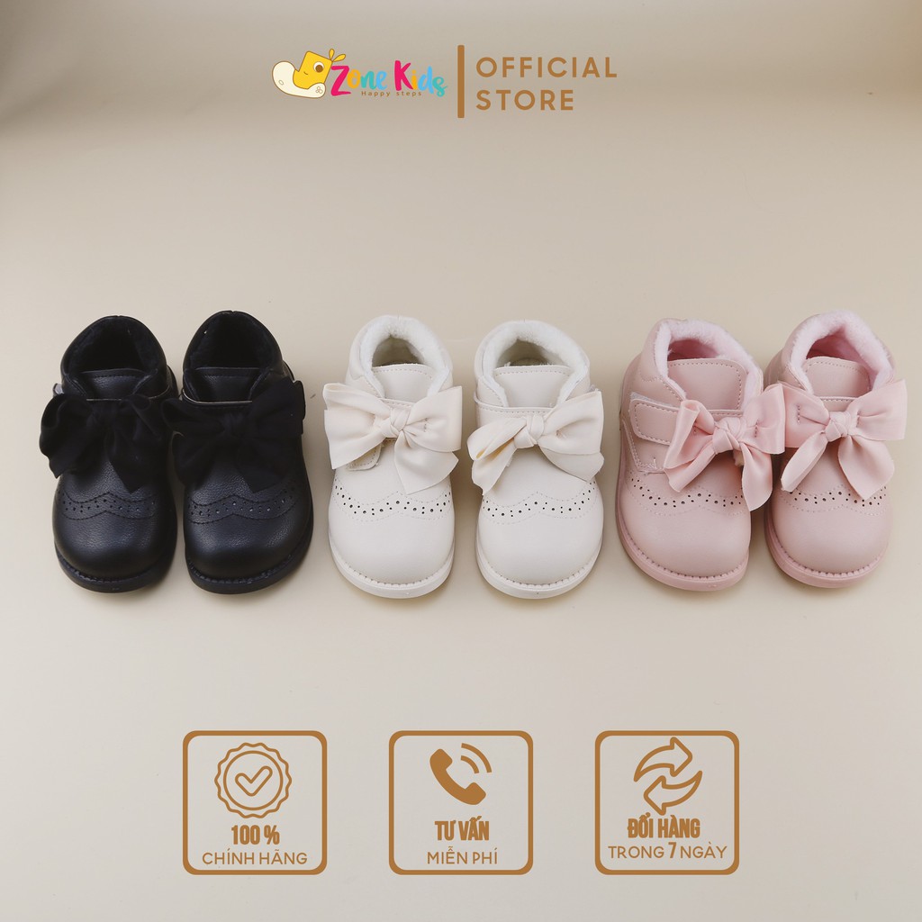 Boot lông đính nơ xinh cho bé gái Zonekids - A77