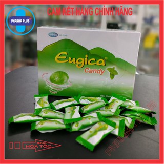 Kẹo ngậm Eugica hộp 100 Viên, hỗ trợ giảm ho, đau rát họng, khản tiếng