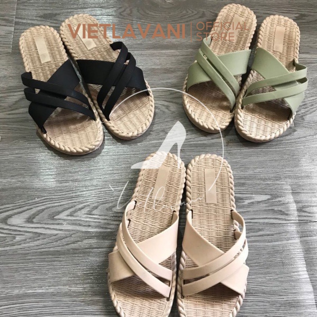 Dép Sandal đế nhựa giả cói thời trang LC_D19