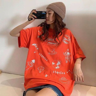 Áo thun free size tay lỡ phi hành gia 😚😚😙
