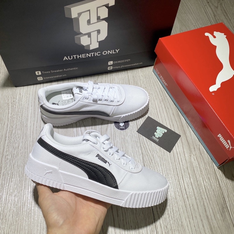 GIÀY PUMA CARINA CANVAS TRẮNG ĐEN