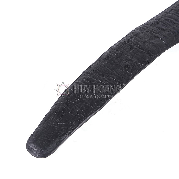 Thắt lưng nữ da đà điểu Huy Hoàng da hột màu đen HP5421